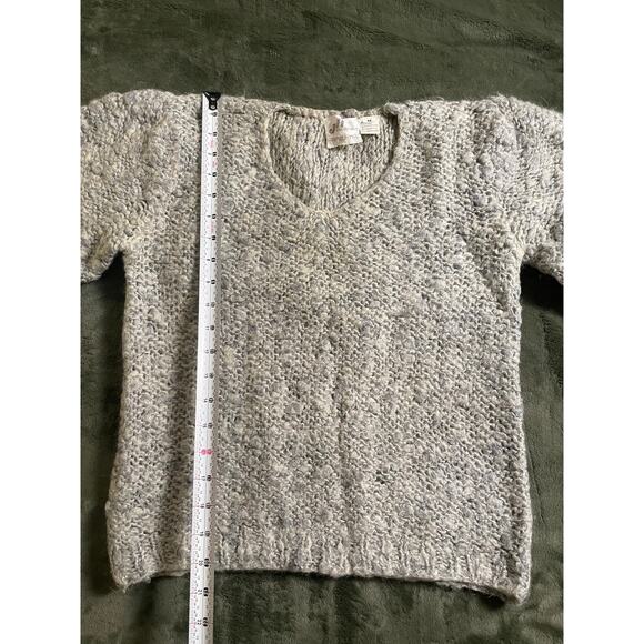 Vintage JH Collectibles Hand Knit Wool Blend Sweater putty stone color SZ M - Picture 6 of 6